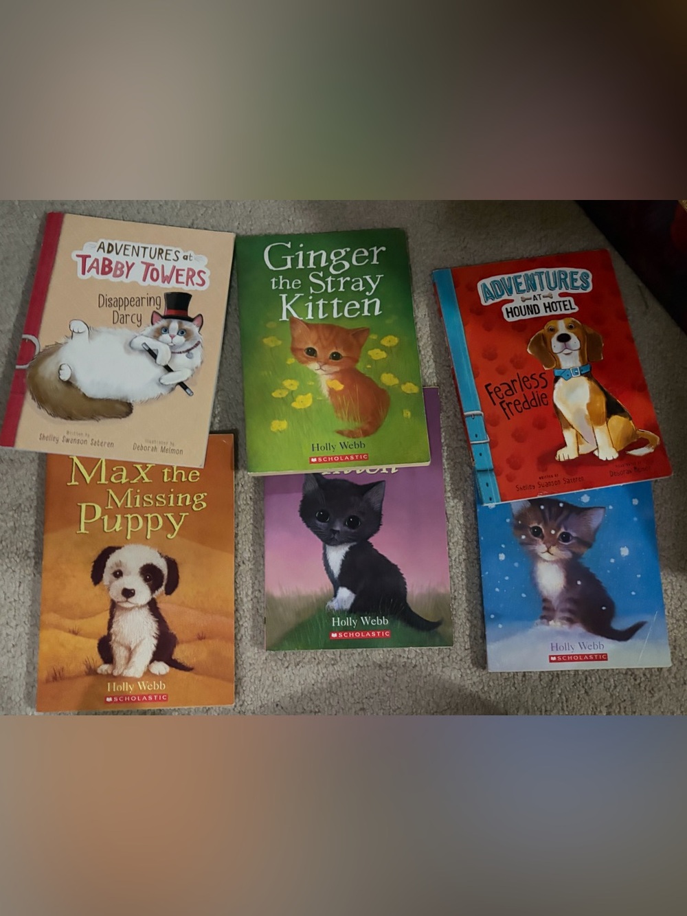 Puppies & kittens kid chapter books lot of 6